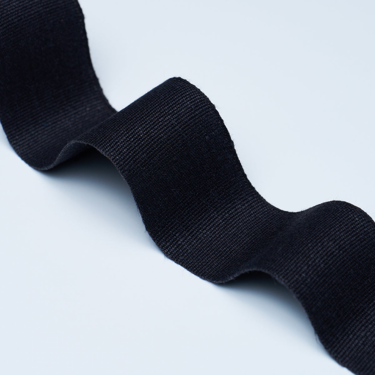 Purchase 85252 | Mathias Linen Tape Wide, Black - Schumacher Trim