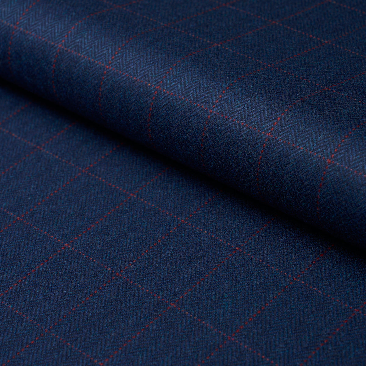 Purchase 85292 | Thompson Merino Windowpane, Navy - Schumacher Fabric