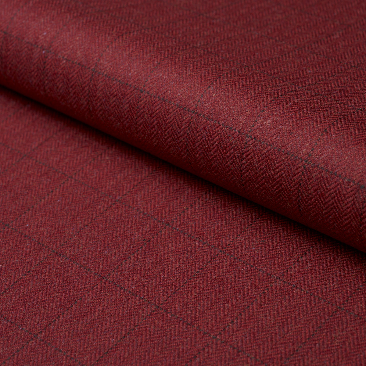 Purchase 85293 | Thompson Merino Windowpane, Scarlet - Schumacher Fabric