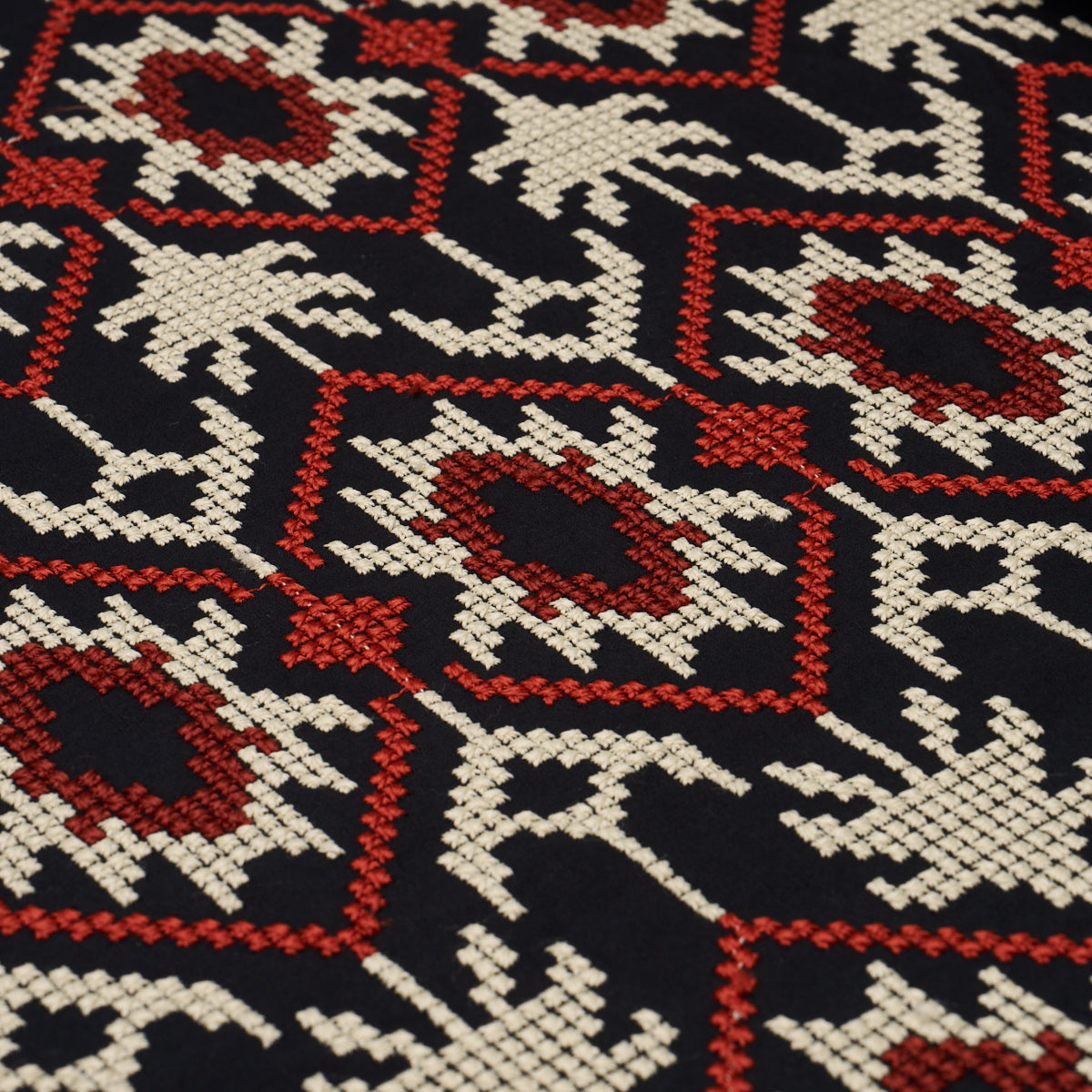 Purchase 85410 | Andean Tribute Embroidery, Ruby Midnight Shadows - Schumacher Fabric