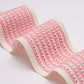Purchase 85420 | Stripe & Dot Hand Block Trim, Pink - Schumacher Trim
