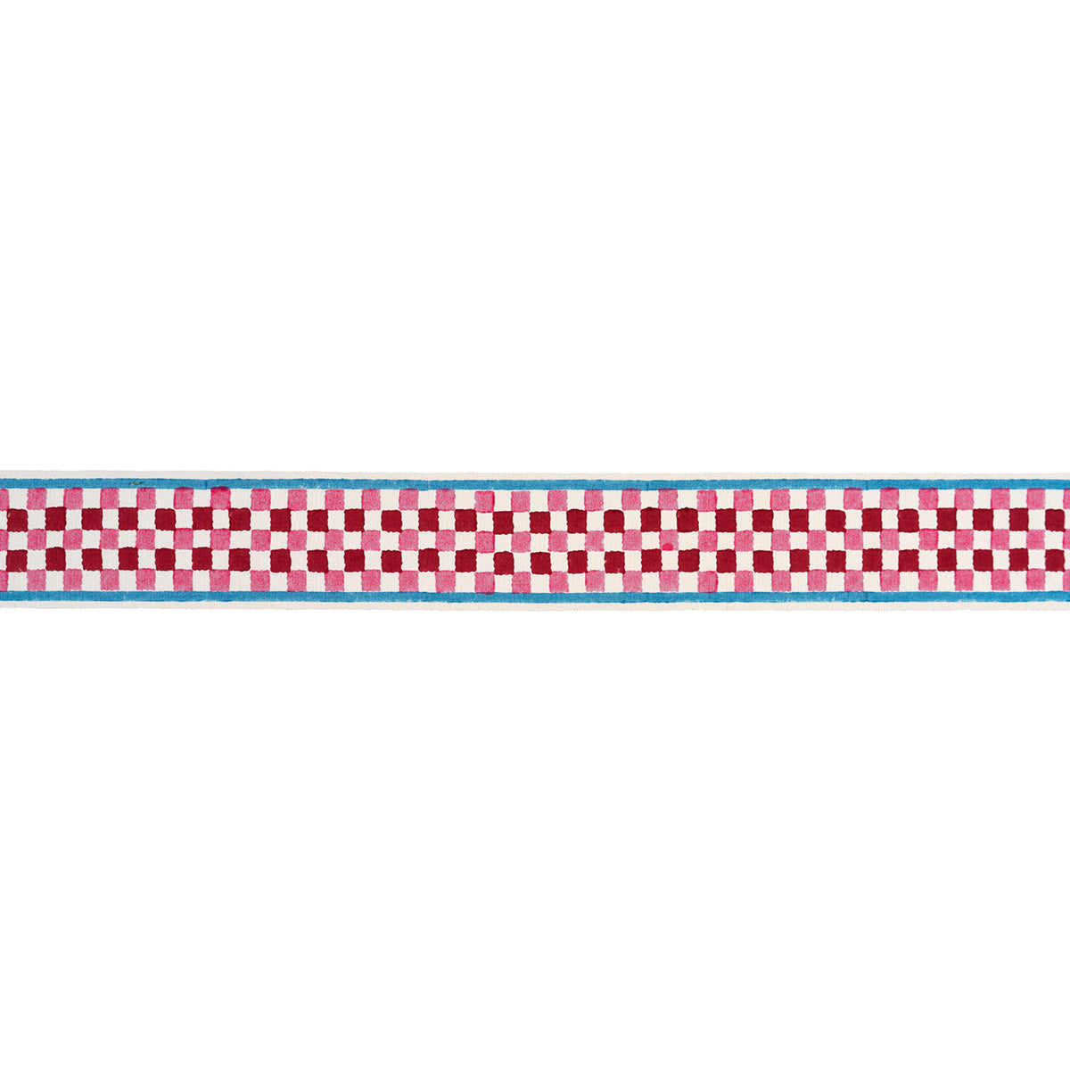Purchase 85451 | Chequer Hand Block Trim, Pink - Schumacher Trim