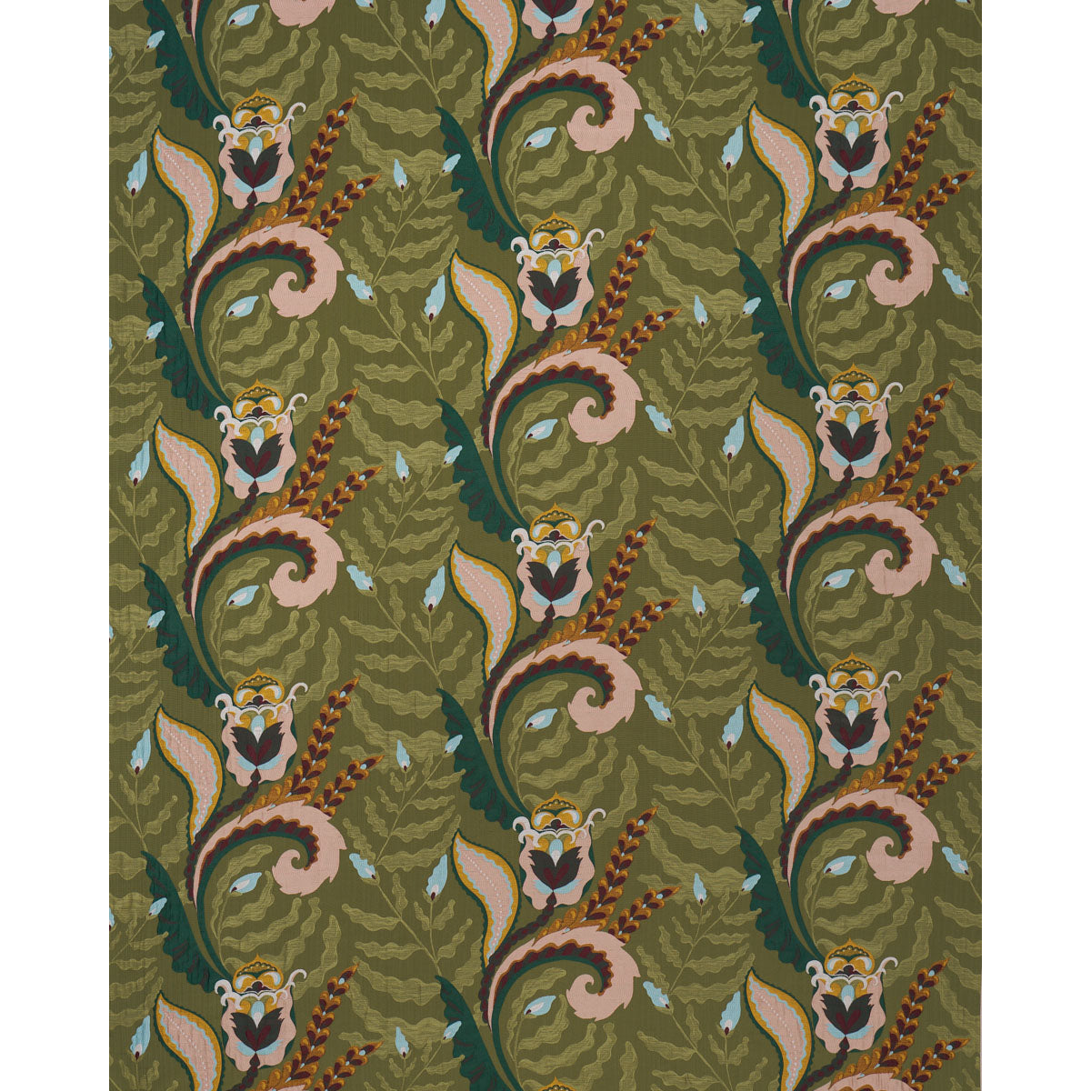 Purchase 85491 | Jaipur Fantaisie, Moss - Schumacher Fabric