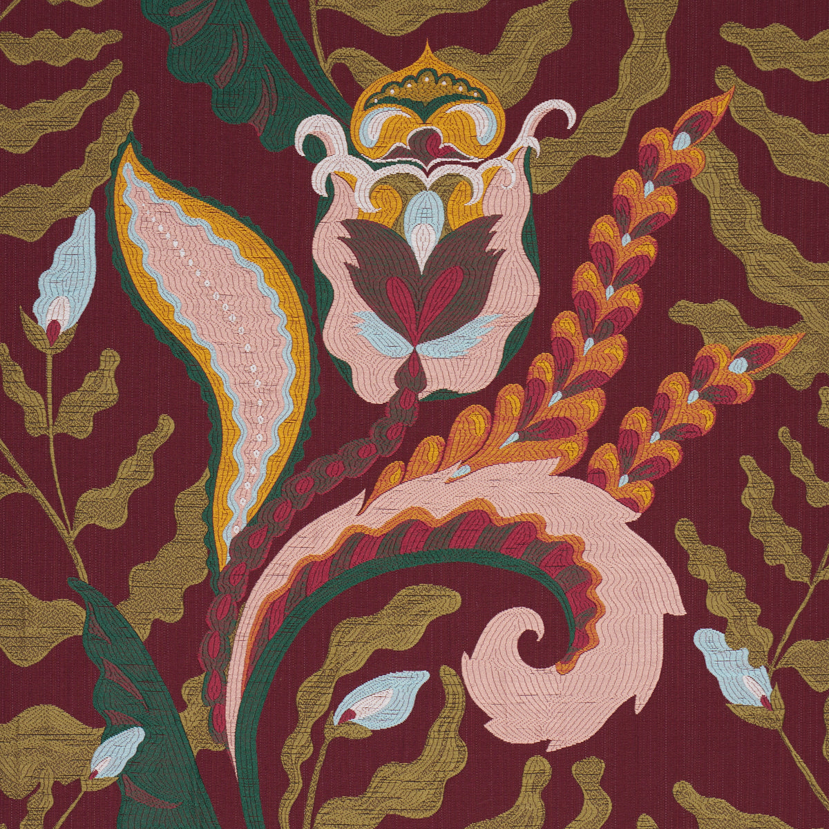 Purchase 85492 | Jaipur Fantaisie, Aubergine - Schumacher Fabric