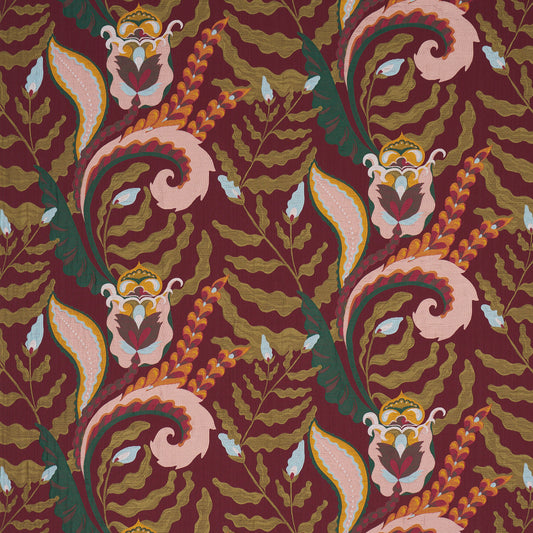 Purchase 85492 | Jaipur Fantaisie, Aubergine - Schumacher Fabric