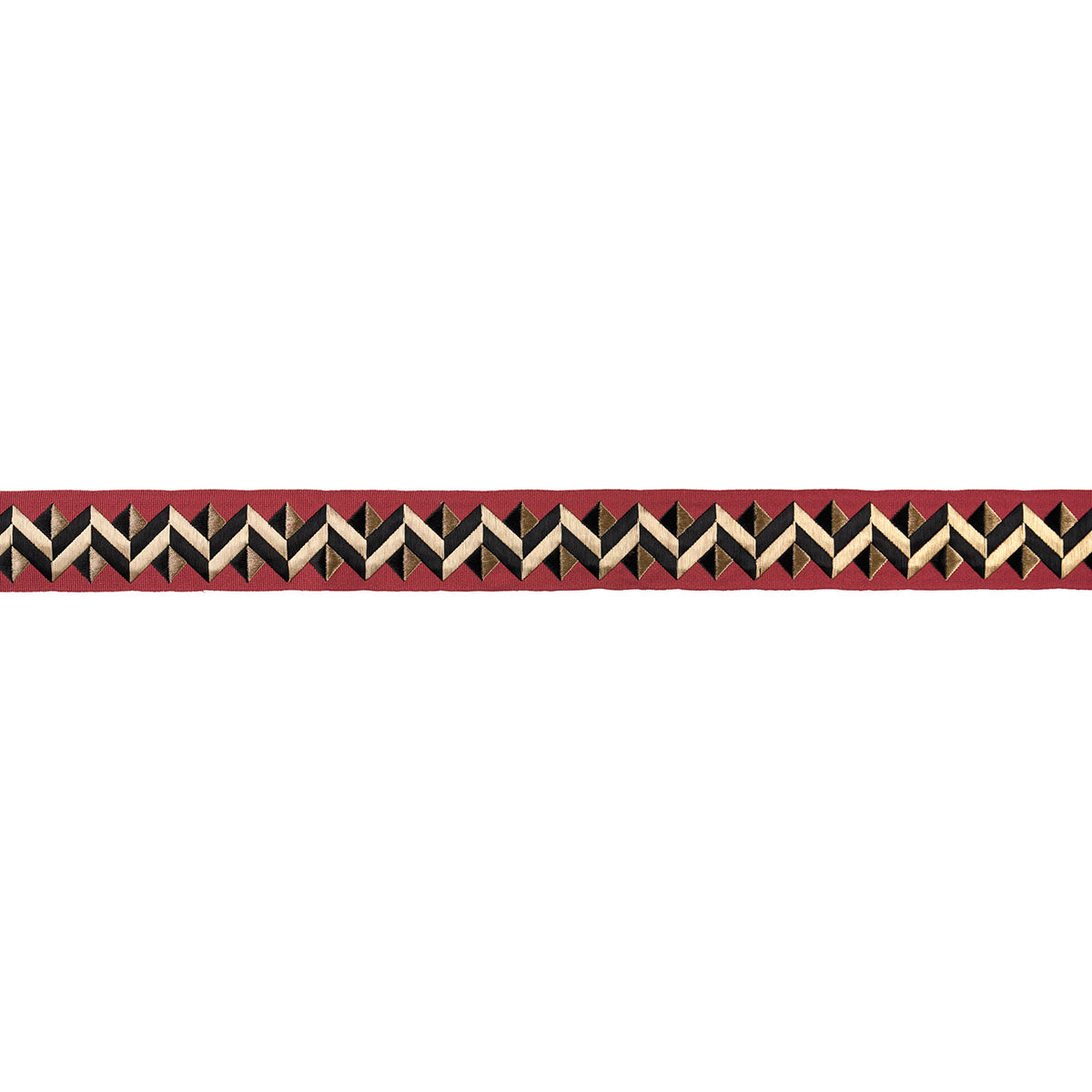 Purchase 85580 | Zigzag Moderne Tape, Red - Schumacher Trim