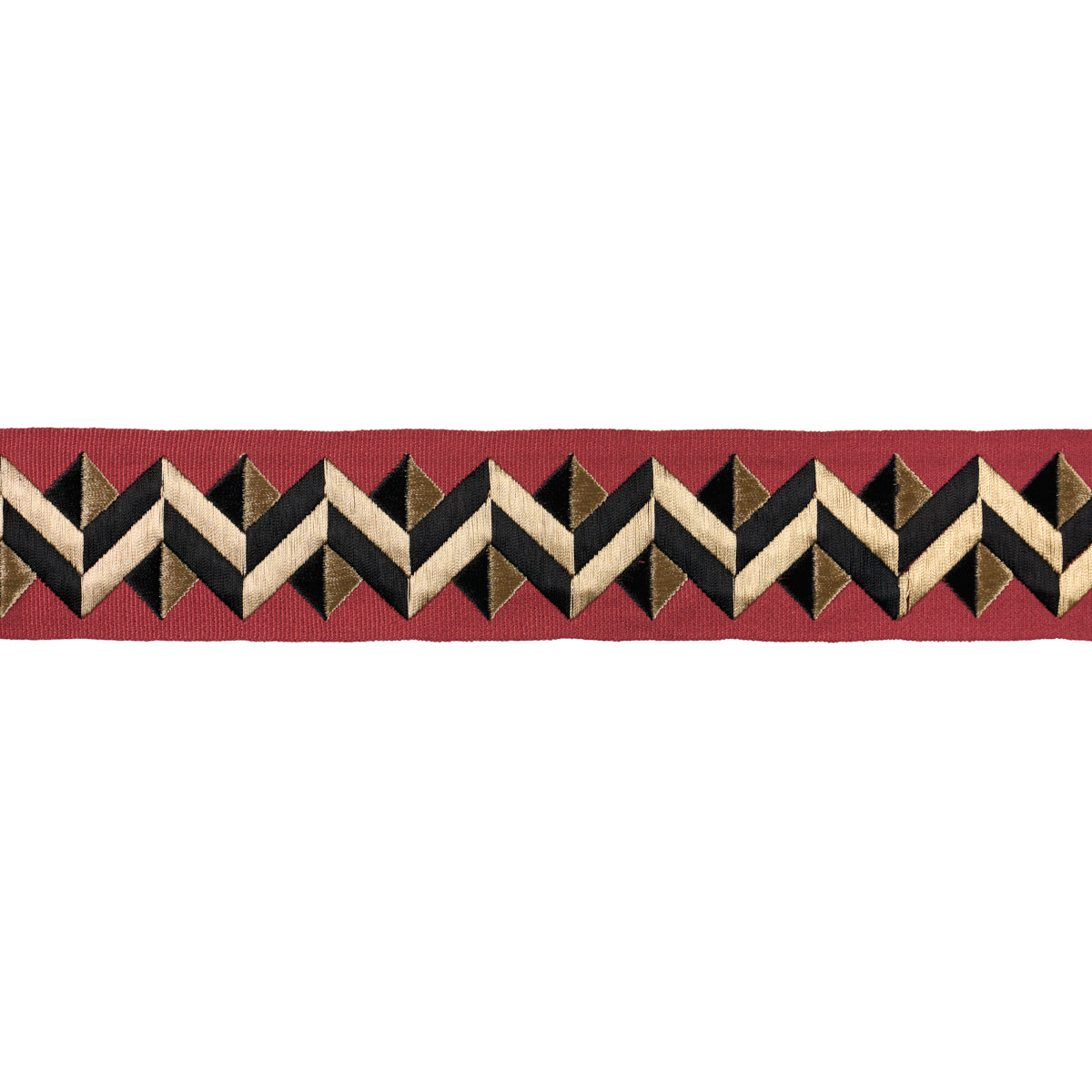 Purchase 85580 | Zigzag Moderne Tape, Red - Schumacher Trim