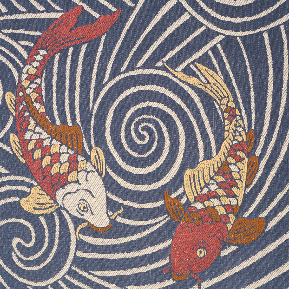 Purchase 85591 | Koi Fish, Indigo - Schumacher Fabric