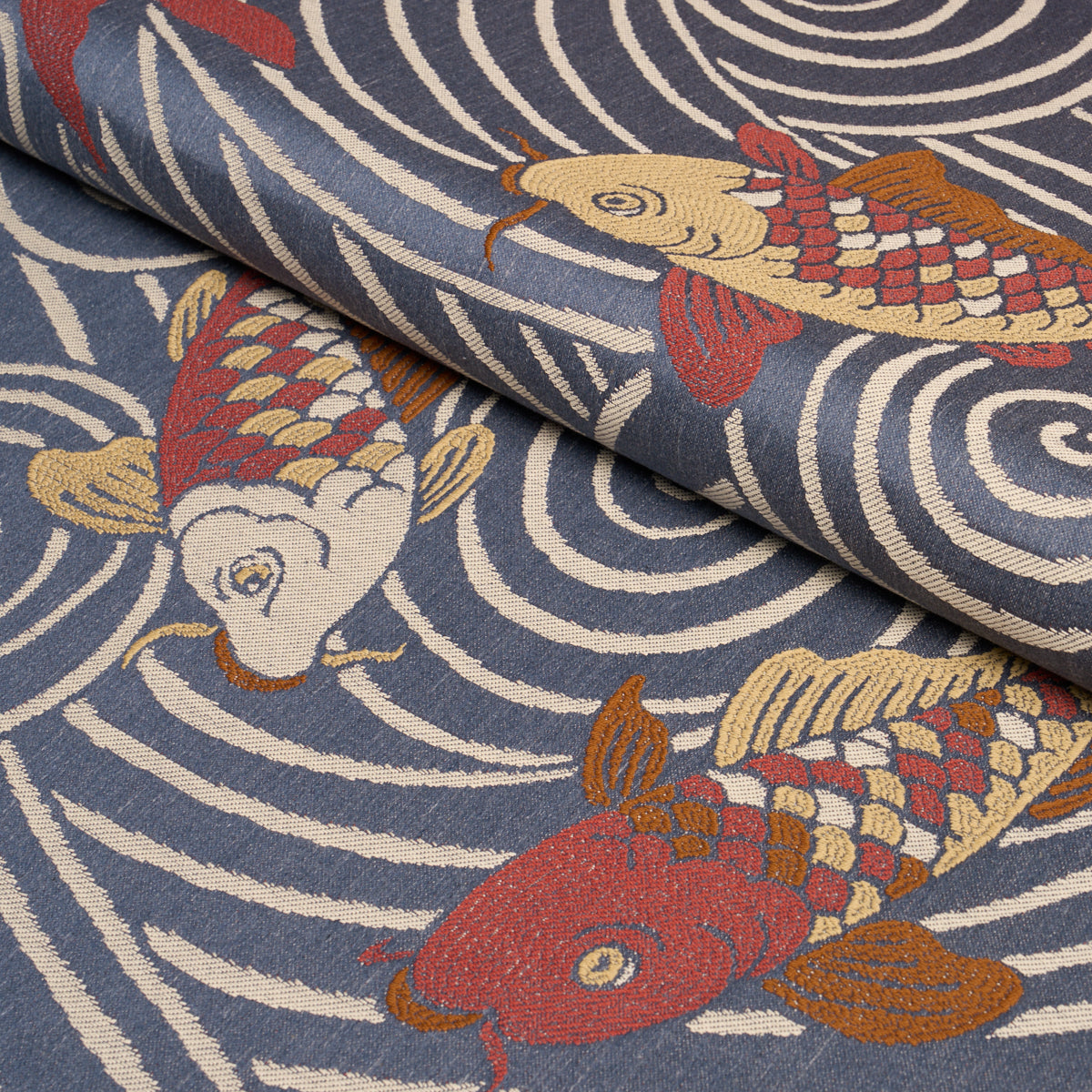 Purchase 85591 | Koi Fish, Indigo - Schumacher Fabric