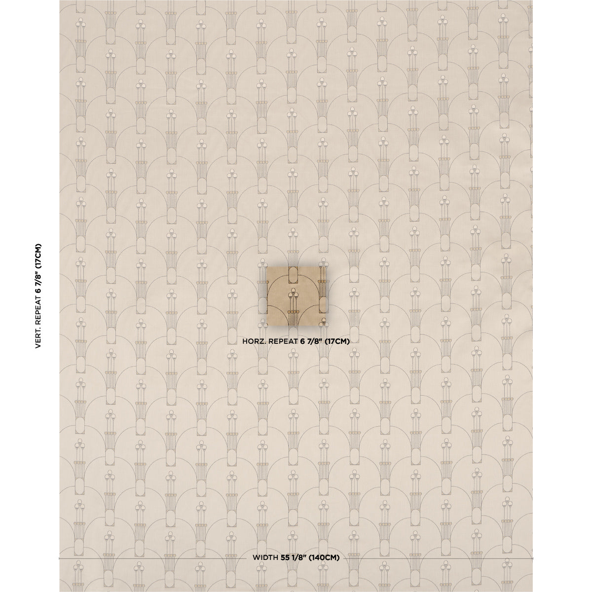 Purchase 85600 | Swanson Scallop, Pewter - Schumacher Fabric