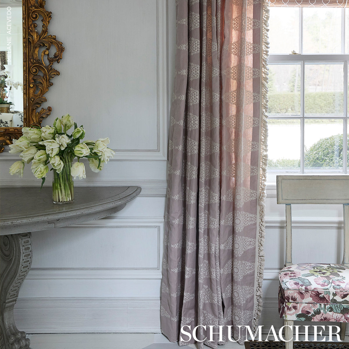 Purchase 85670 | Tasmin Embroidery, French Lilac - Schumacher Fabric