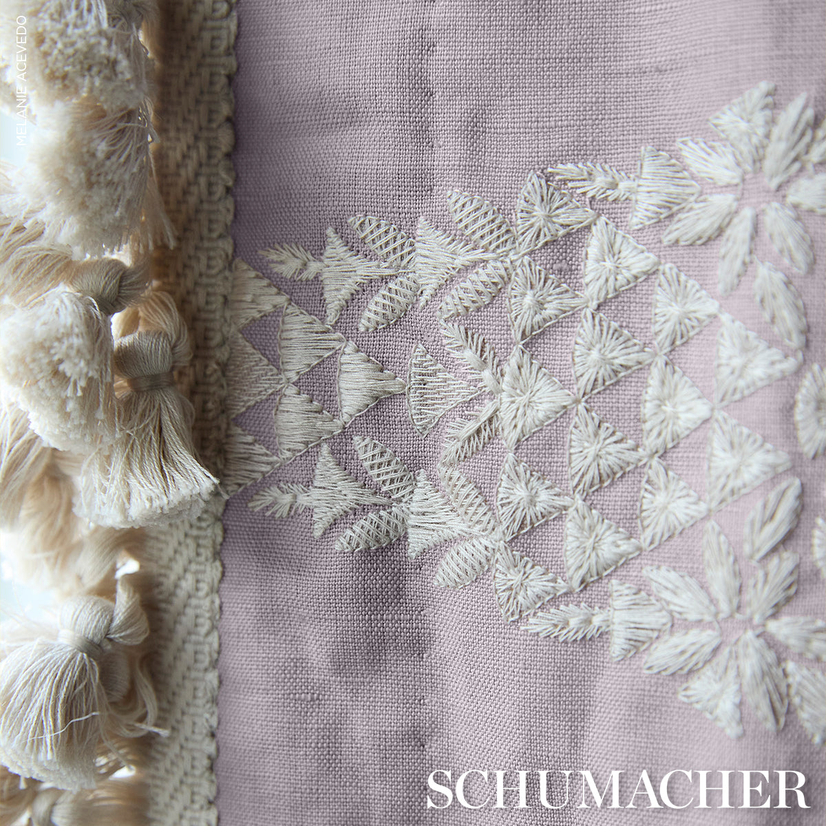 Purchase 85670 | Tasmin Embroidery, French Lilac - Schumacher Fabric