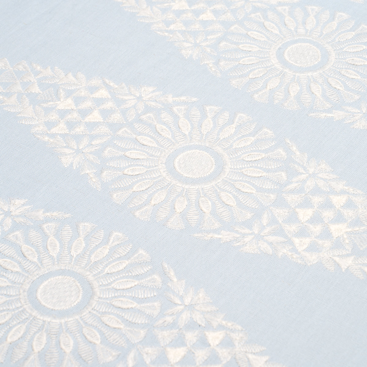 Purchase 85671 | Tasmin Embroidery, Soft Blue - Schumacher Fabric
