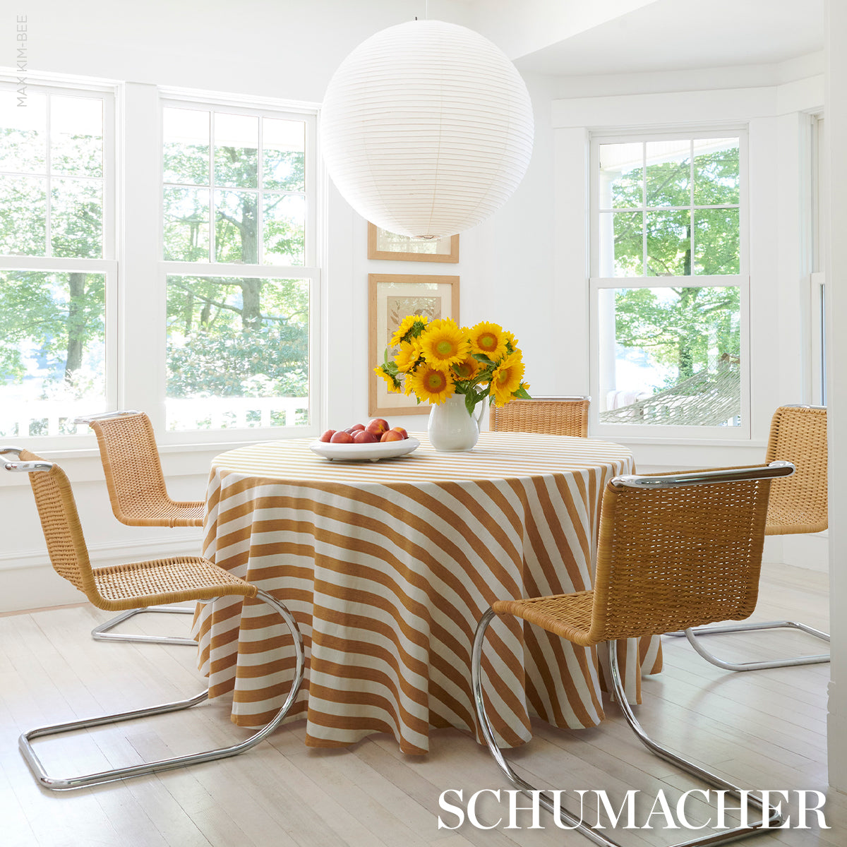 Purchase 85806 | Hanson Indoor/Outdoor Stripe, Marigold - Schumacher Fabric