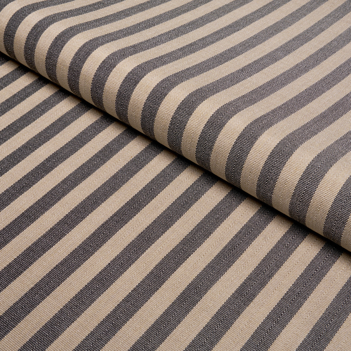 Purchase 85812 | Hanson Indoor/Outdoor Stripe Narrow, Carbon - Schumacher Fabric