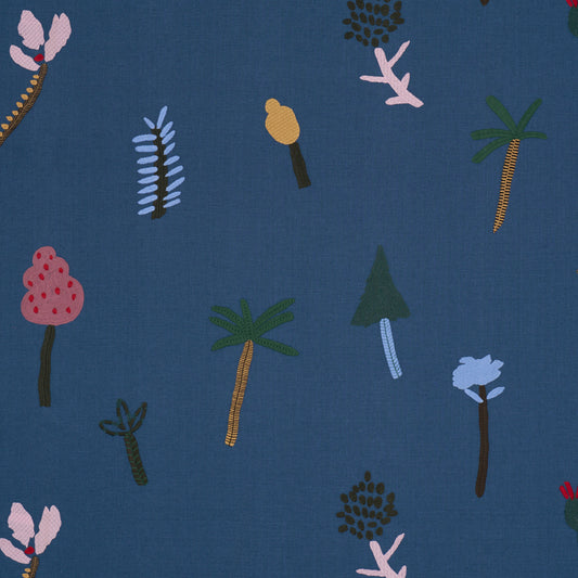 Purchase 85852 | Tropical Trees, Blue - Schumacher Fabric