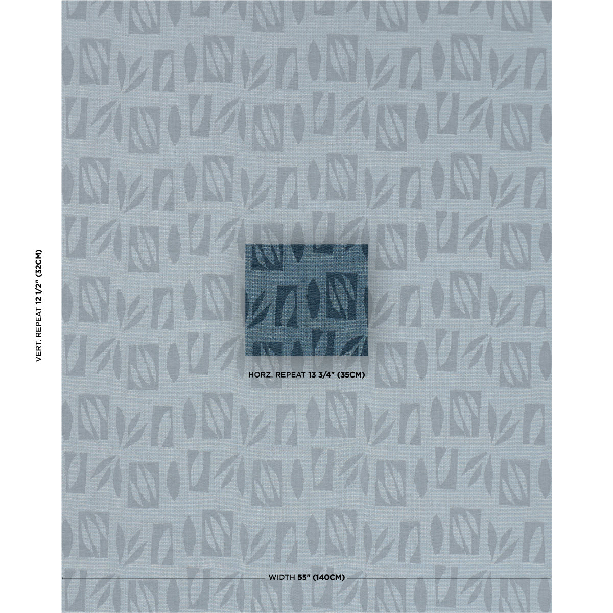 Purchase 85880 | Banana Leaf Cut Out, Blue - Schumacher Fabric