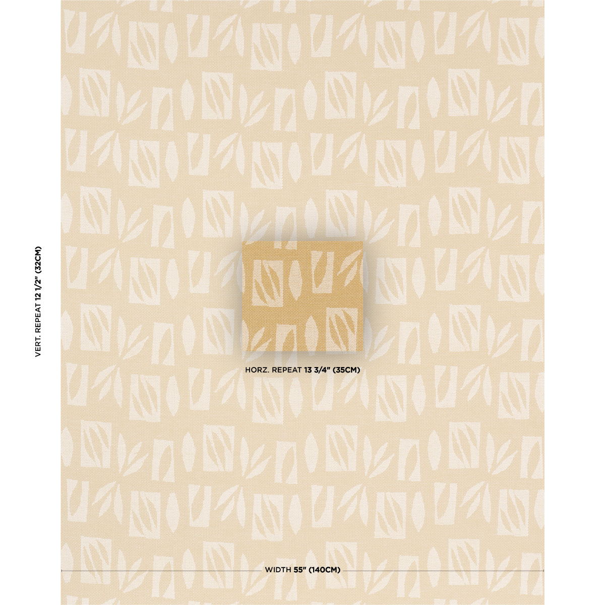 Purchase 85881 | Banana Leaf Cut Out, Cream - Schumacher Fabric