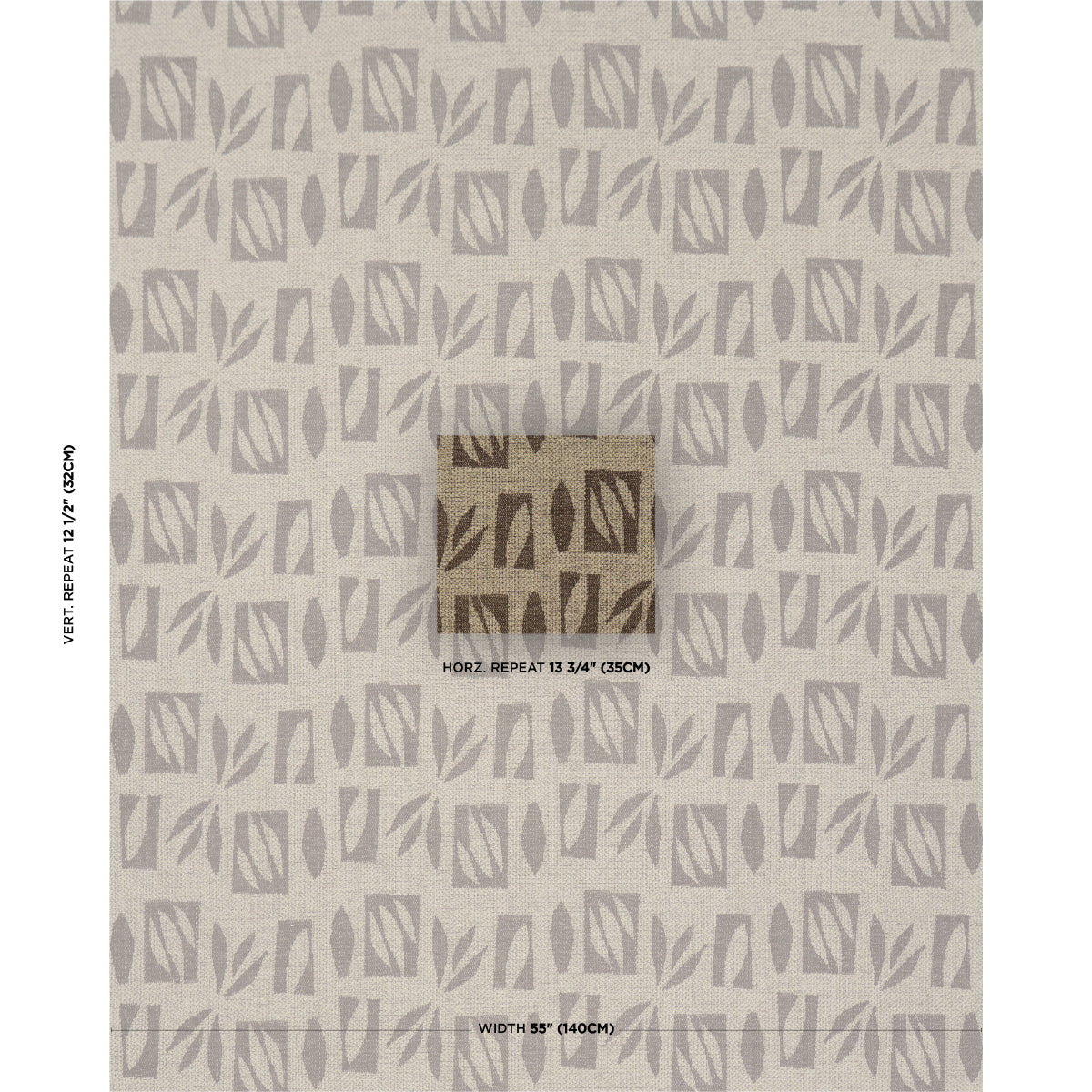 Purchase 85882 | Banana Leaf Cut Out, Brown - Schumacher Fabric