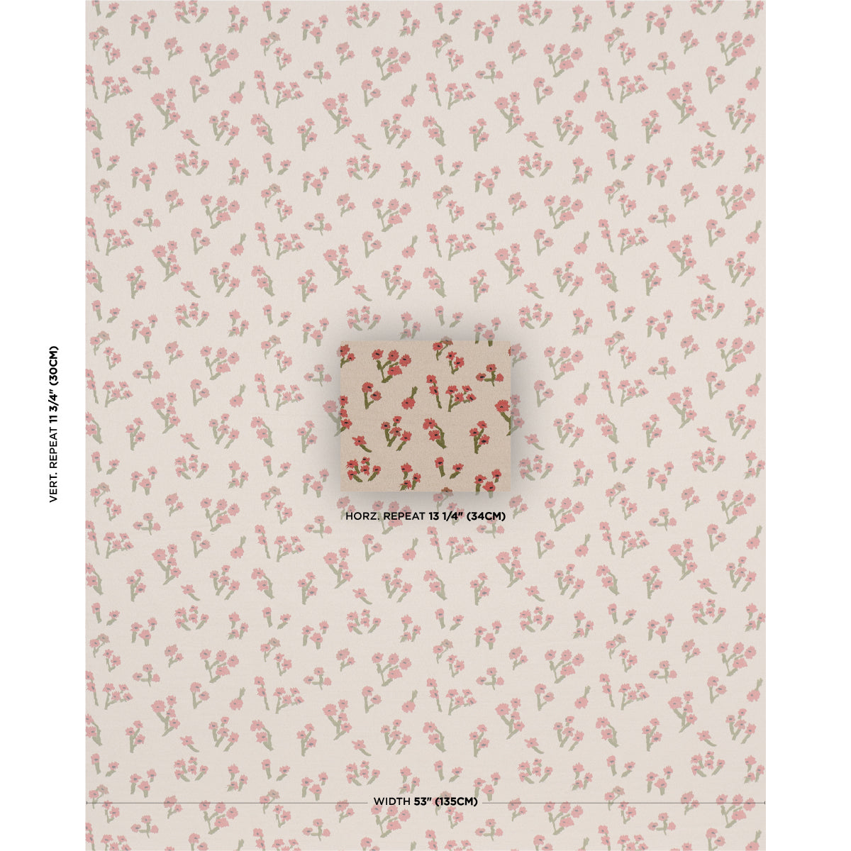 Purchase 85890 | Rosie Posy Woven, Red - Schumacher Fabric