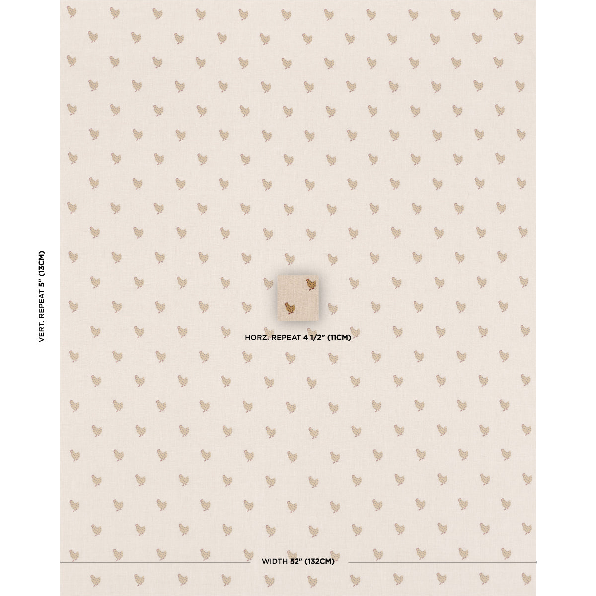 Purchase 85950 | Betsy'S Chicken Embroidery, Natural - Schumacher Fabric