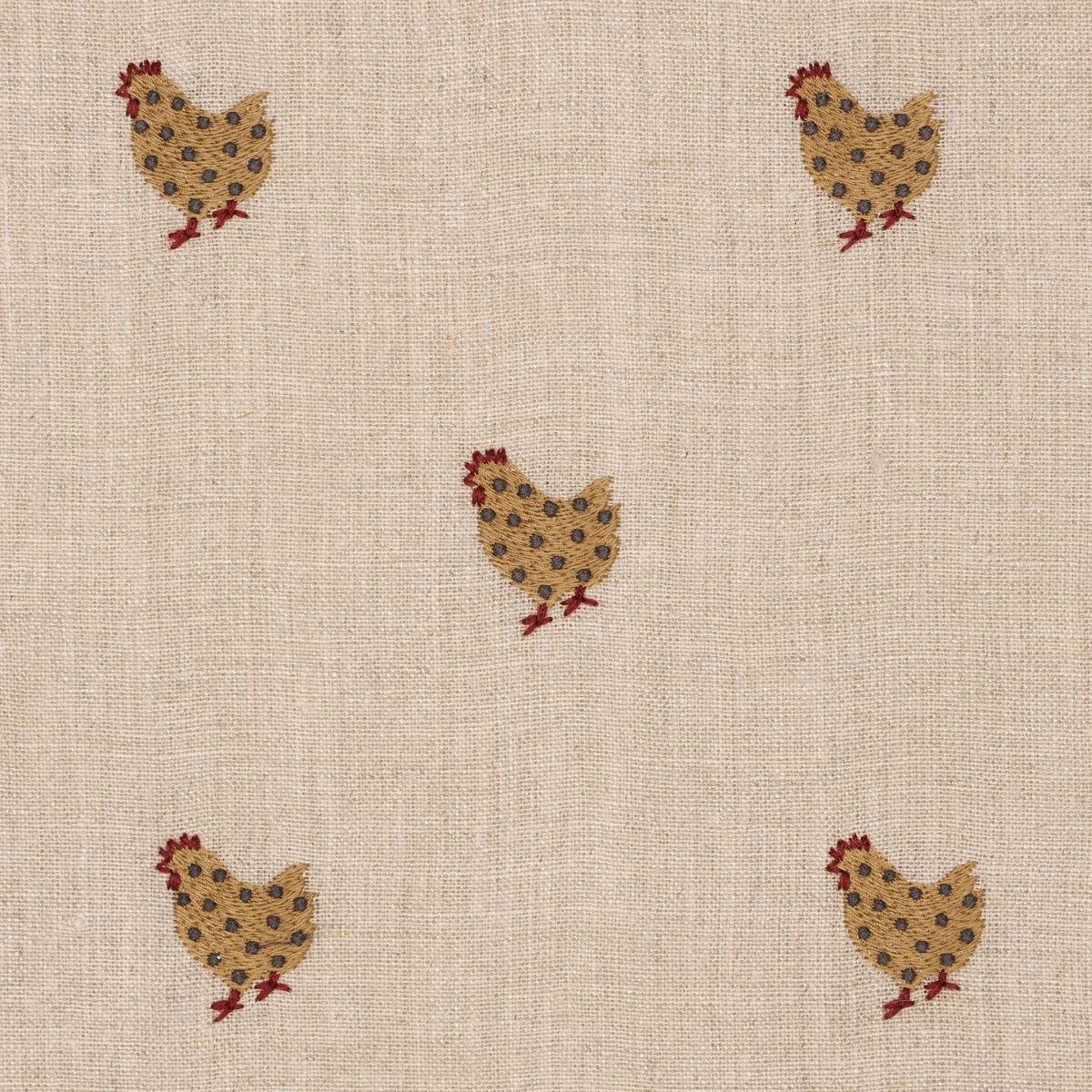 Purchase 85950 | Betsy'S Chicken Embroidery, Natural - Schumacher Fabric