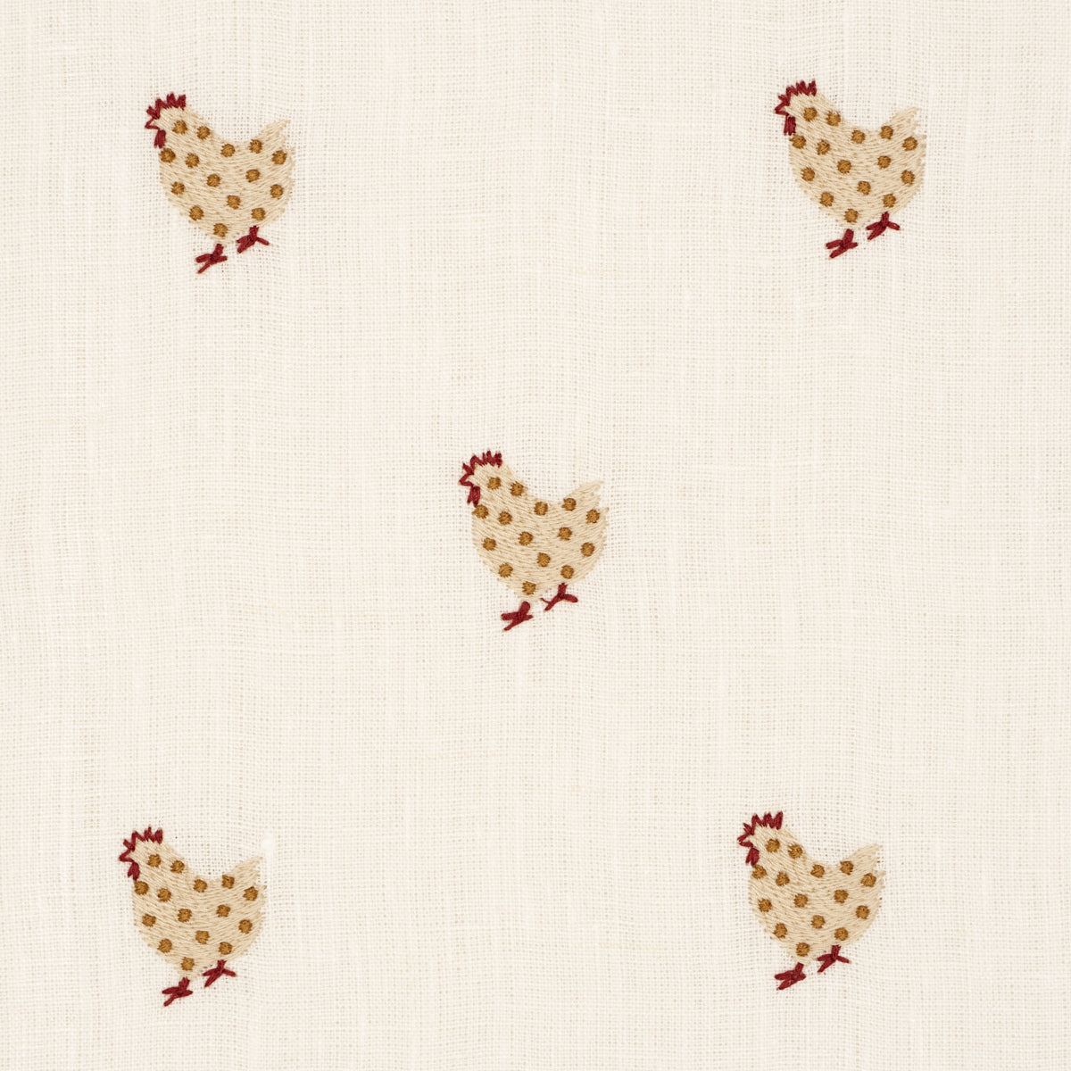 Purchase 85951 | Betsy'S Chicken Embroidery, Ivory - Schumacher Fabric
