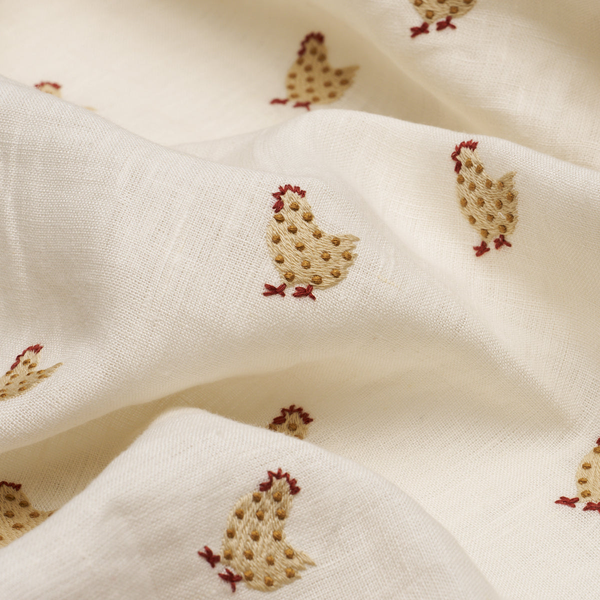 Purchase 85951 | Betsy'S Chicken Embroidery, Ivory - Schumacher Fabric