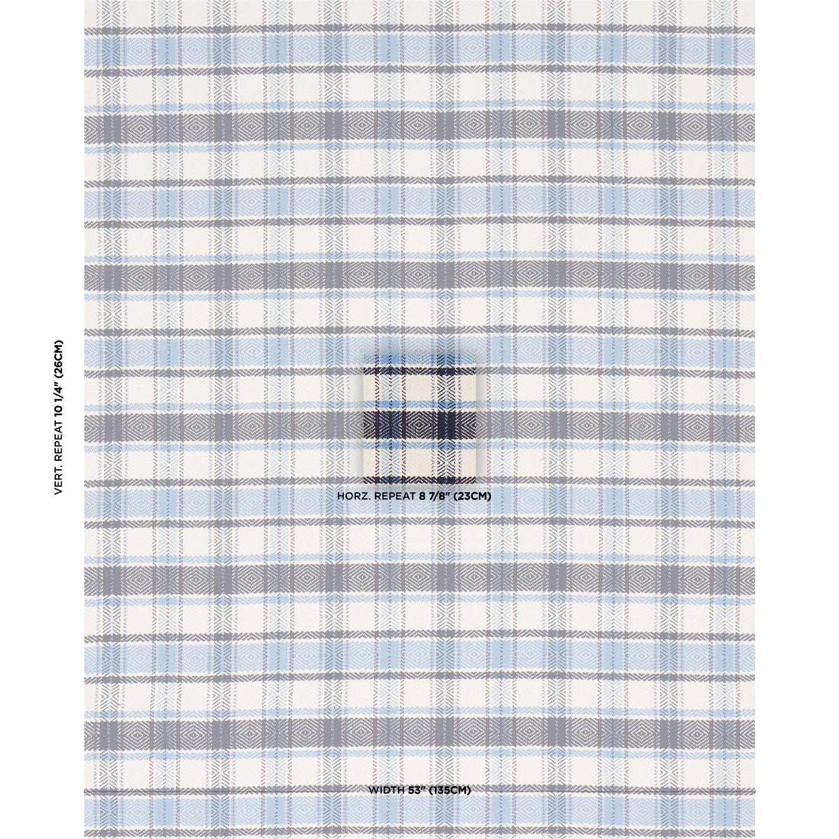 Purchase 85990 | Heidi Plaid, Indigo - Schumacher Fabric