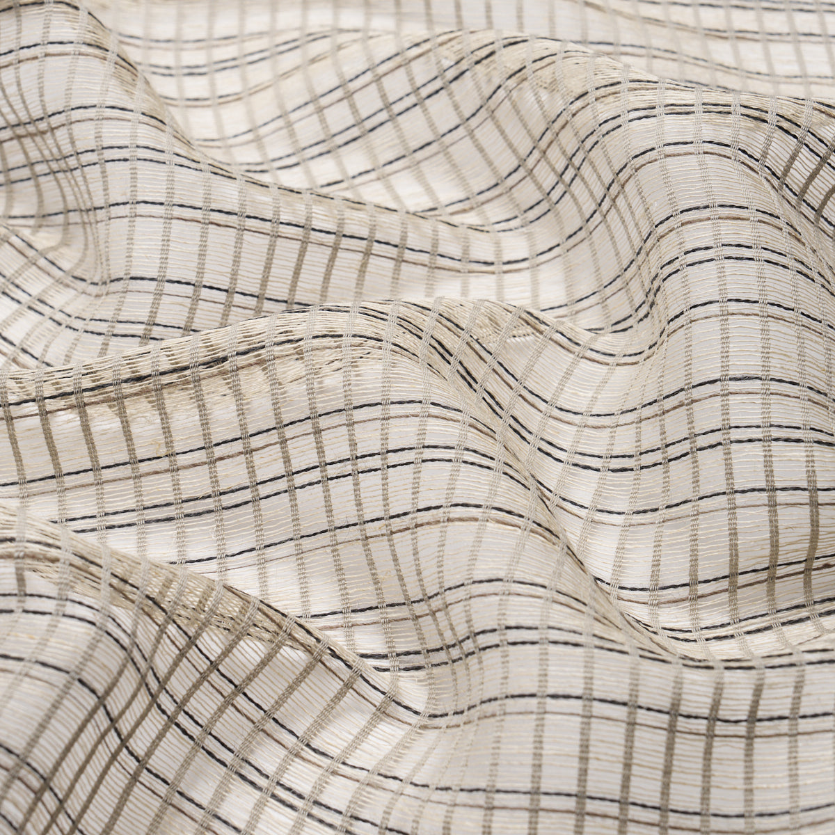 Purchase 86050 | Payton Linen Sheer Grid, Black & White - Schumacher Fabric