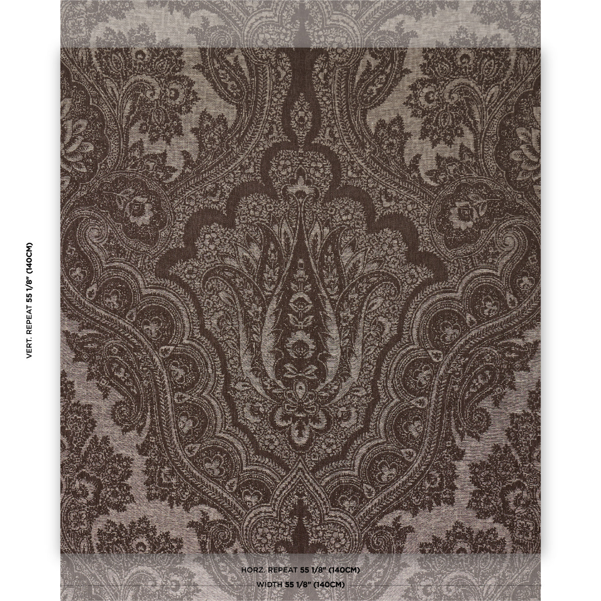 Purchase 86122 | Amara Paisley, Mocha - Schumacher Fabric
