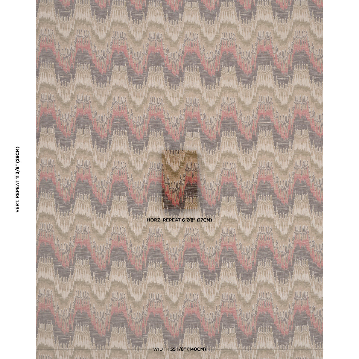 Purchase 86130 | Elio Flamestitch, Ruby - Schumacher Fabric