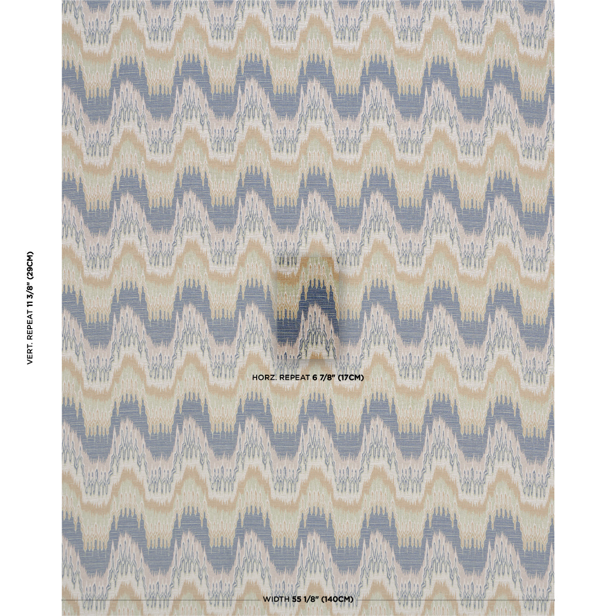 Purchase 86131 | Elio Flamestitch, Indigo - Schumacher Fabric