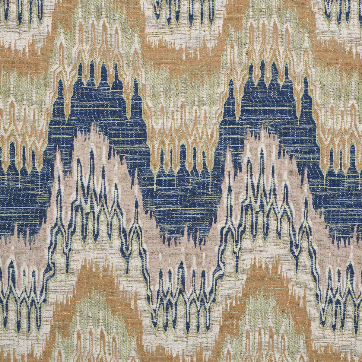Purchase 86131 | Elio Flamestitch, Indigo - Schumacher Fabric