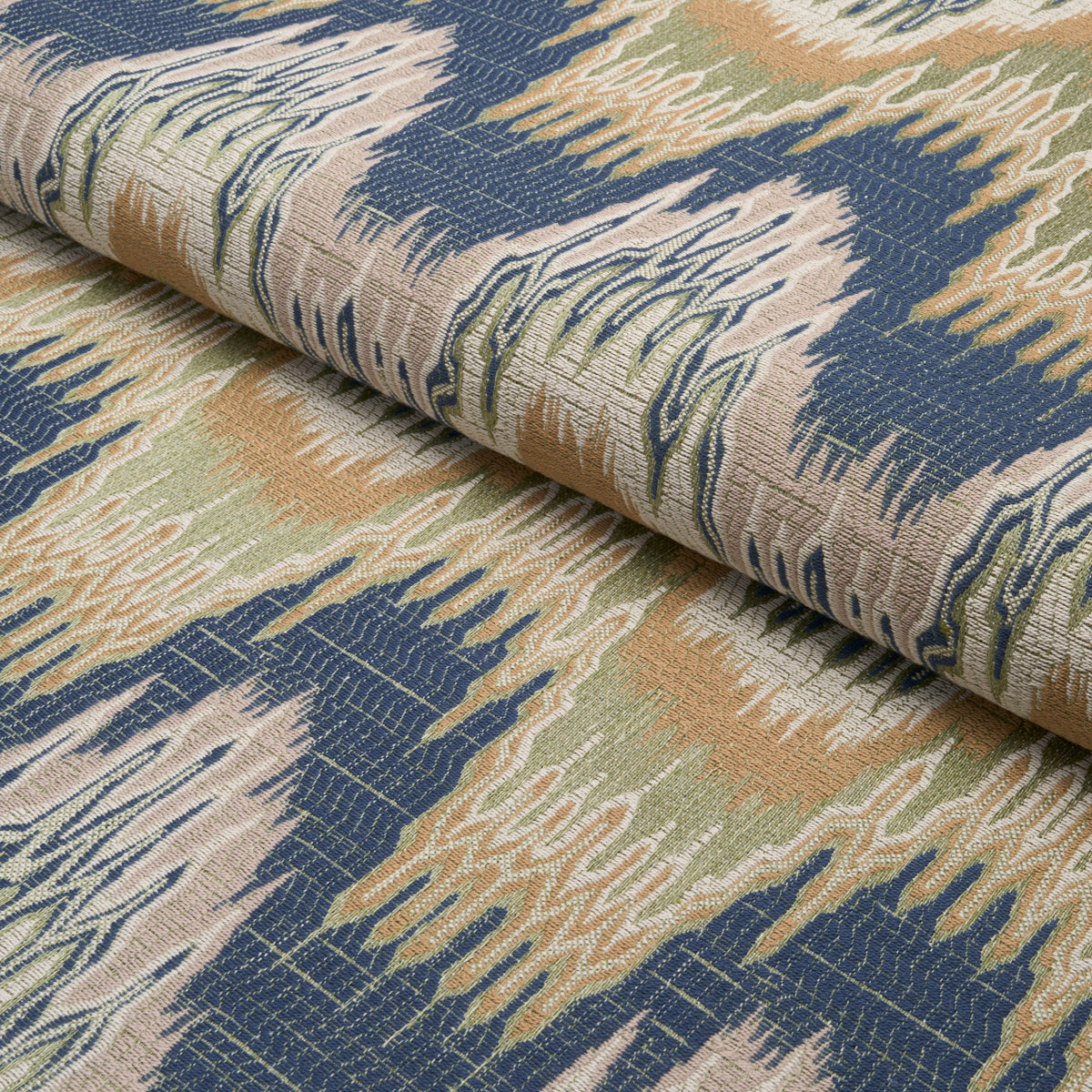 Purchase 86131 | Elio Flamestitch, Indigo - Schumacher Fabric