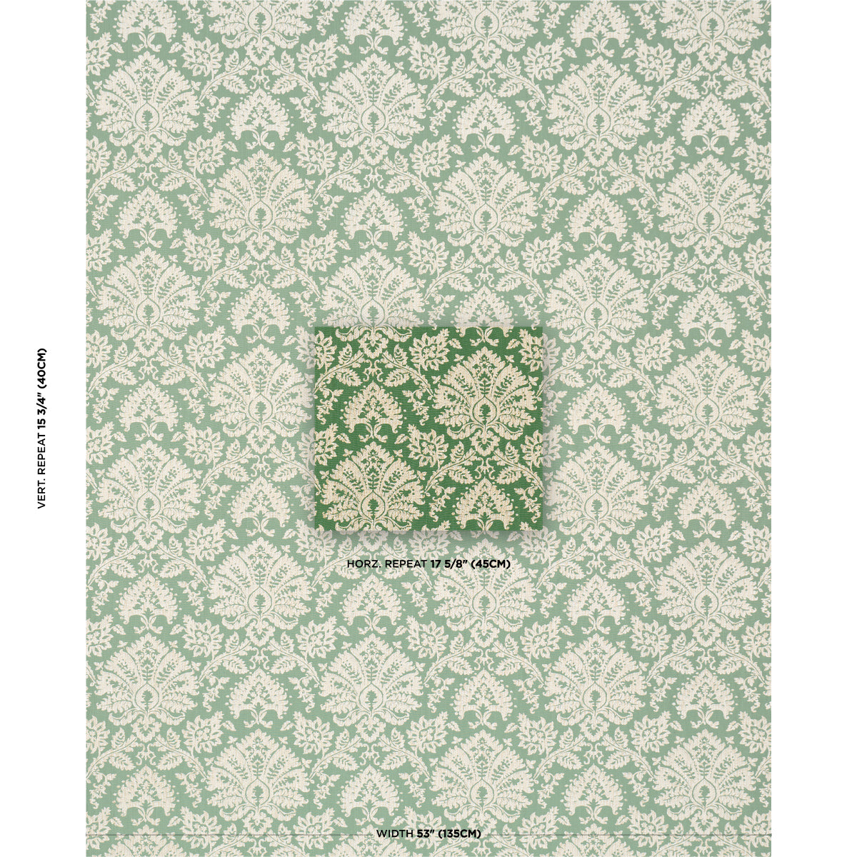 Purchase 86160 | Gianna Embroidery, Emerald - Schumacher Fabric