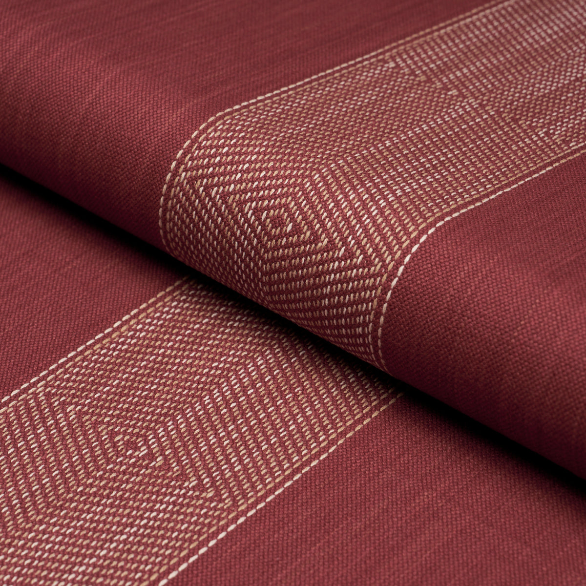Purchase 86230 | Universal Stripe, Ruby - Schumacher Fabric