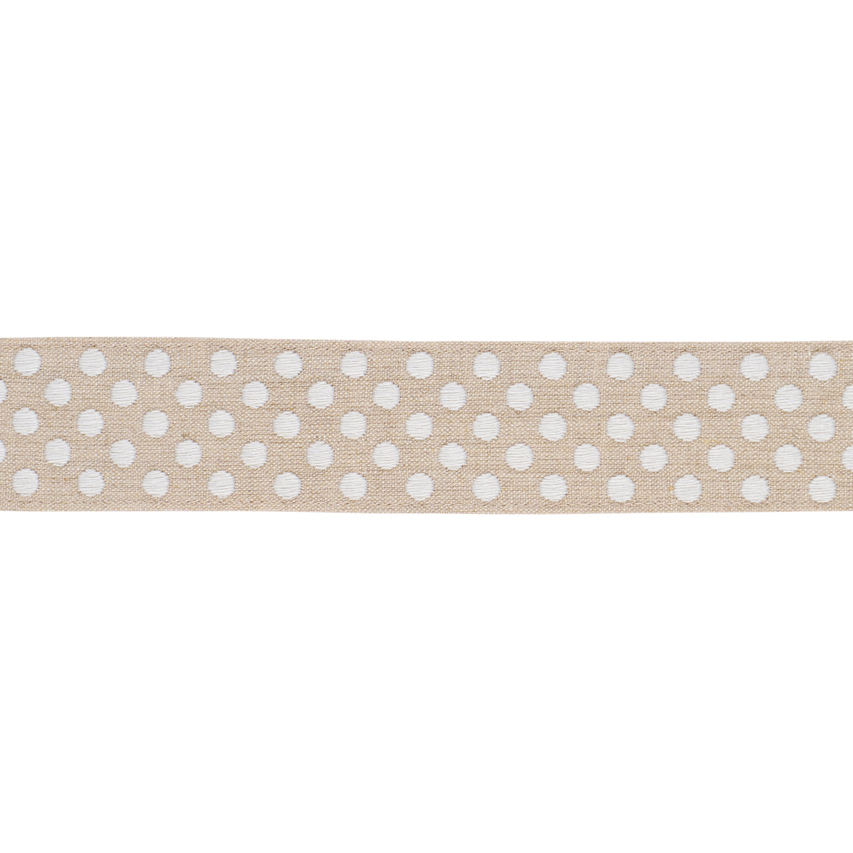 Purchase 86290 | Dotted Embroidered Tape, Natural - Schumacher Trim
