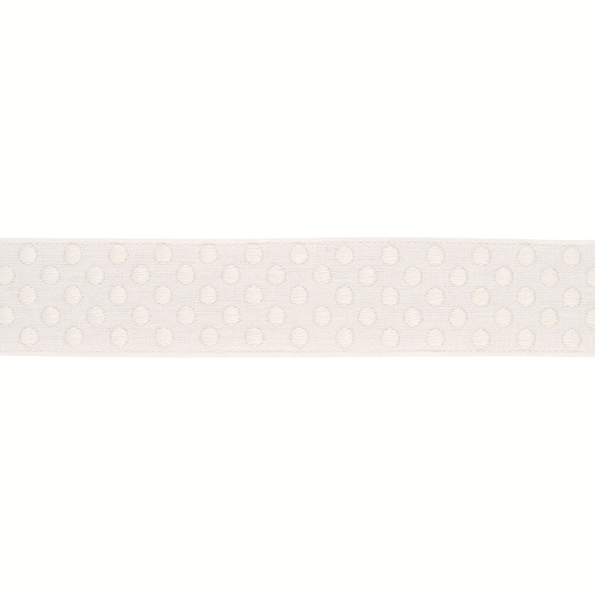 Purchase 86291 | Dotted Embroidered Tape, Ivory - Schumacher Trim