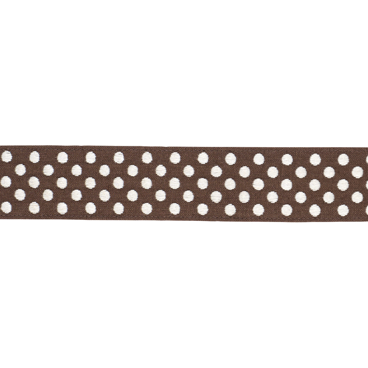Purchase 86294 | Dotted Embroidered Tape, Brown - Schumacher Trim