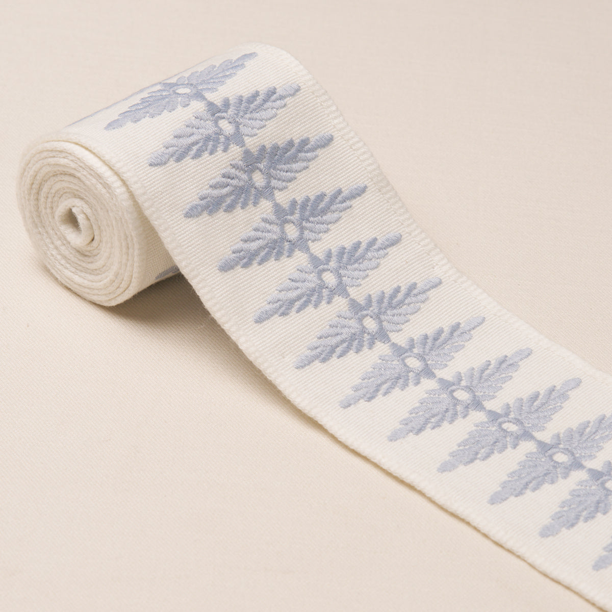 Purchase 86320 | Genevieve Embroidered Tape, Sky - Schumacher Trim