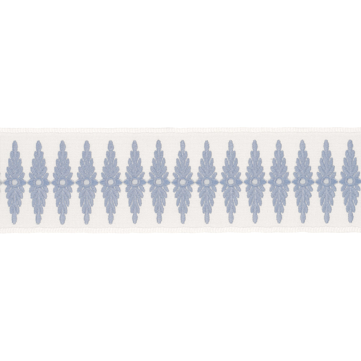 Purchase 86320 | Genevieve Embroidered Tape, Sky - Schumacher Trim