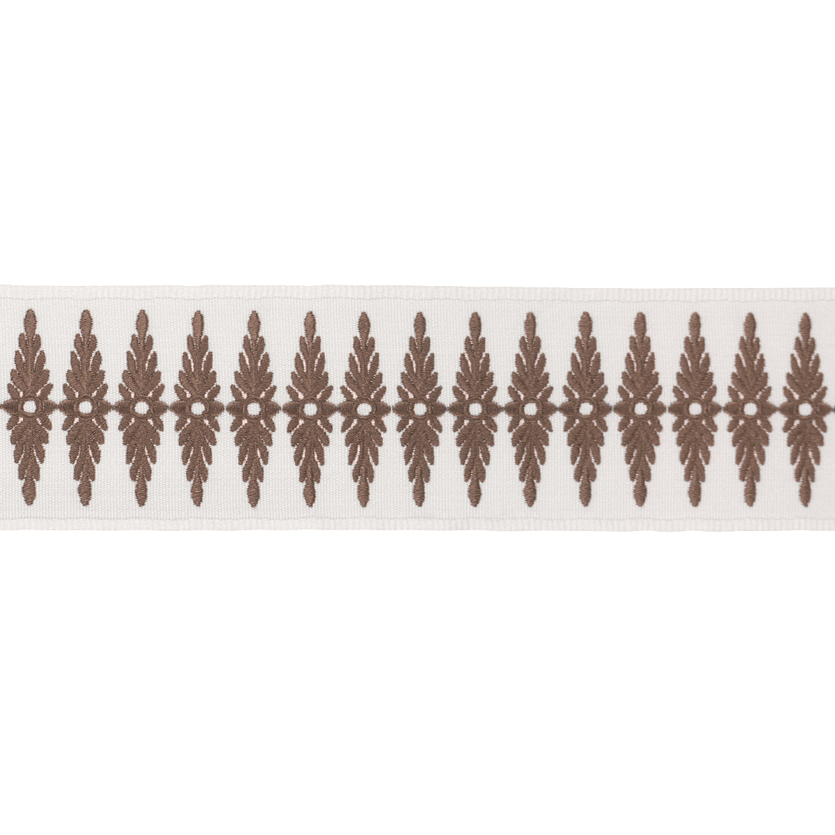 Purchase 86323 | Genevieve Embroidered Tape, Brown - Schumacher Trim