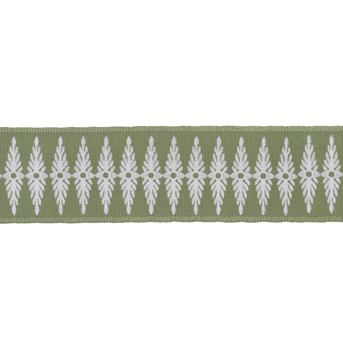 Purchase 86324 | Genevieve Embroidered Tape, Green - Schumacher Trim