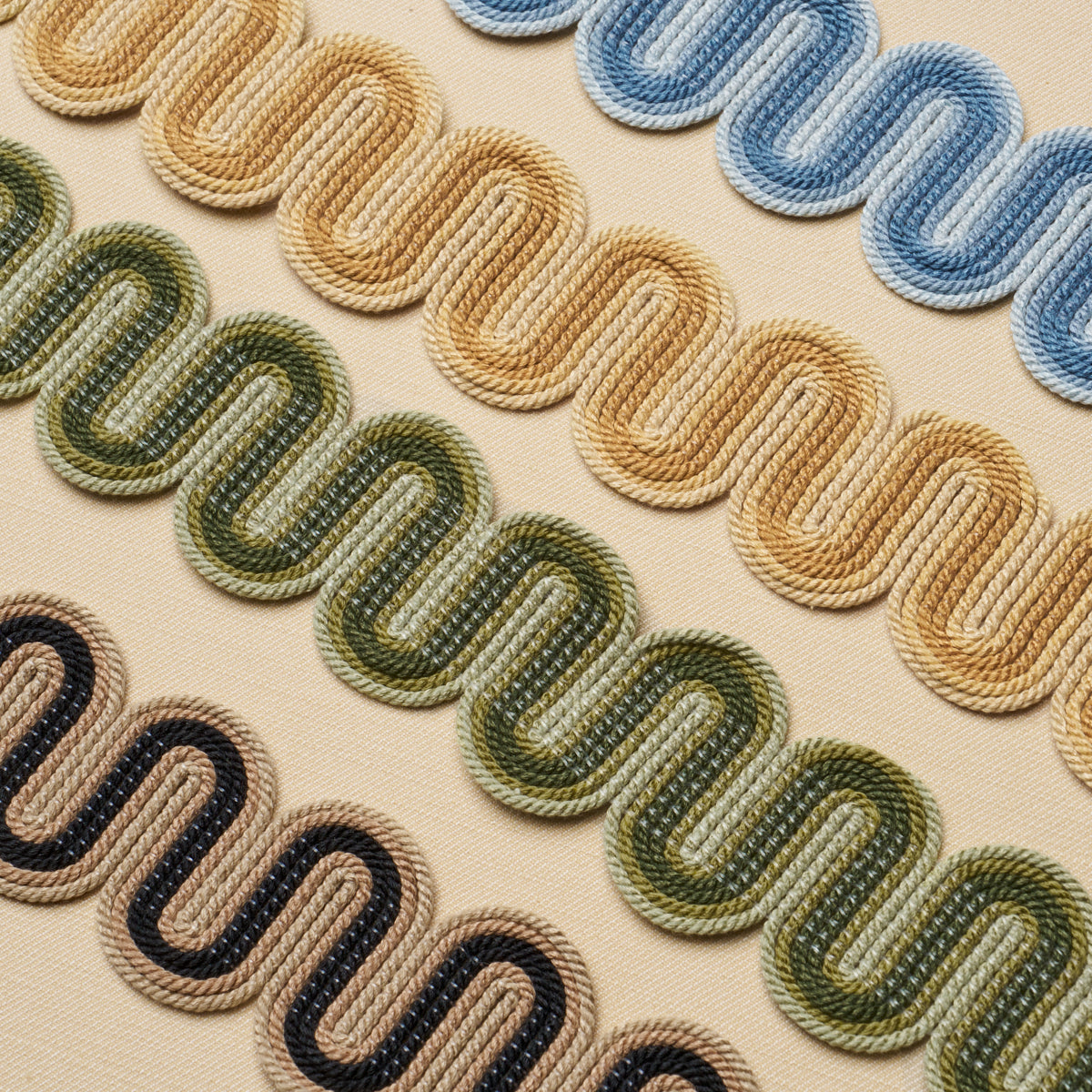 Purchase 86360 | Winding River Tape, Black & Camel - Schumacher Trim
