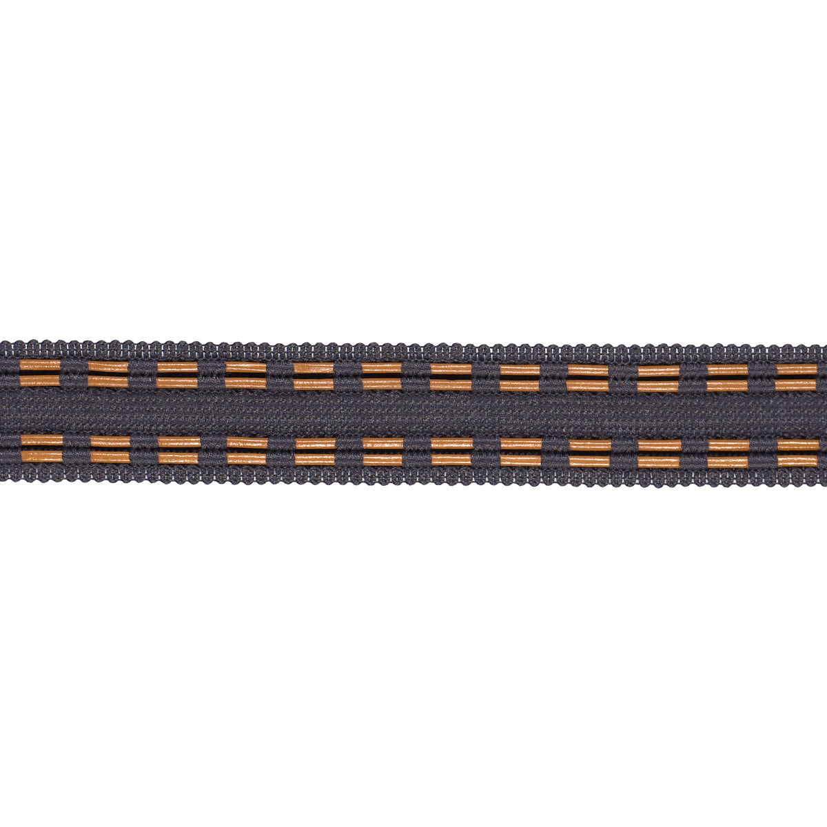 Purchase 86381 | Leather Cord Tape, Charcoal - Schumacher Trim