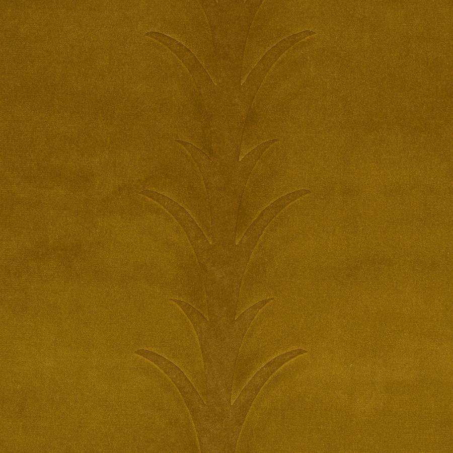 Purchase 86451 | Acanthus Stripe Velvet, Olive - Schumacher Fabric