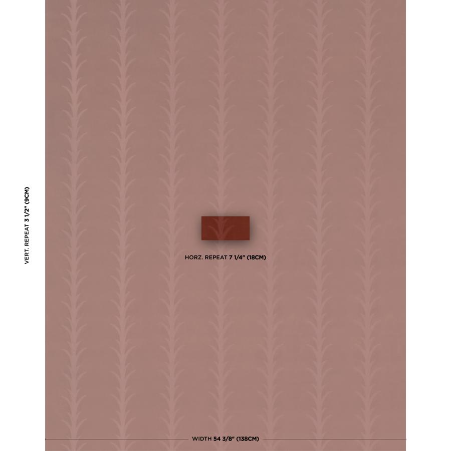 Purchase 86452 | Acanthus Stripe Velvet, Terracotta - Schumacher Fabric