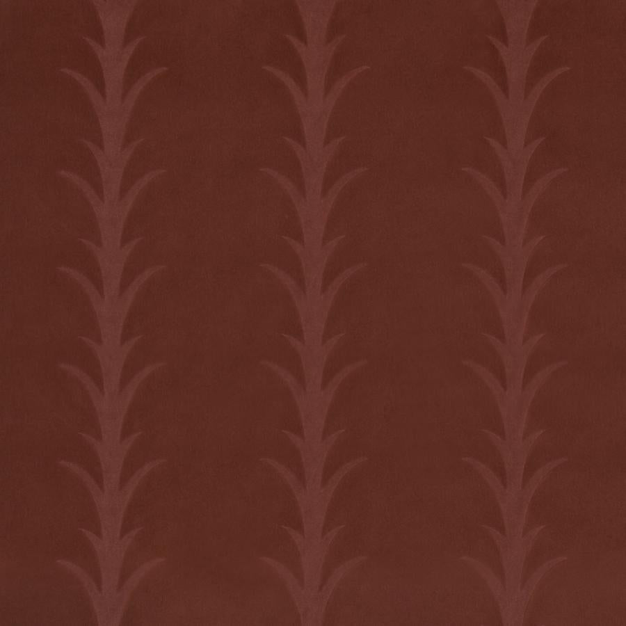 Purchase 86452 | Acanthus Stripe Velvet, Terracotta - Schumacher Fabric