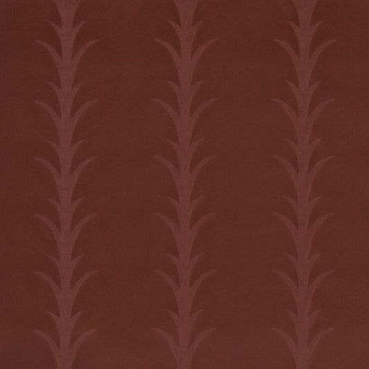 Purchase 86452 | Acanthus Stripe Velvet, Terracotta - Schumacher Fabric